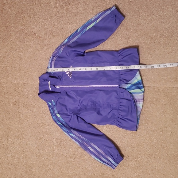 Adidas Girls Purple Jacket - Picture 9 of 12